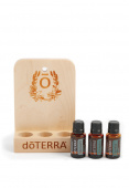картинка Sauna Kit / Набор из трех масел для сауны на деревянной подставке Эфирных масел doTERRA от интернет магазина  www.aroma.moscow